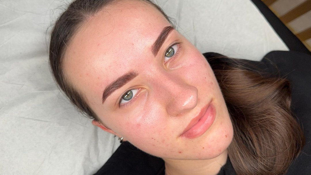 Ombre brow result · brown hair client